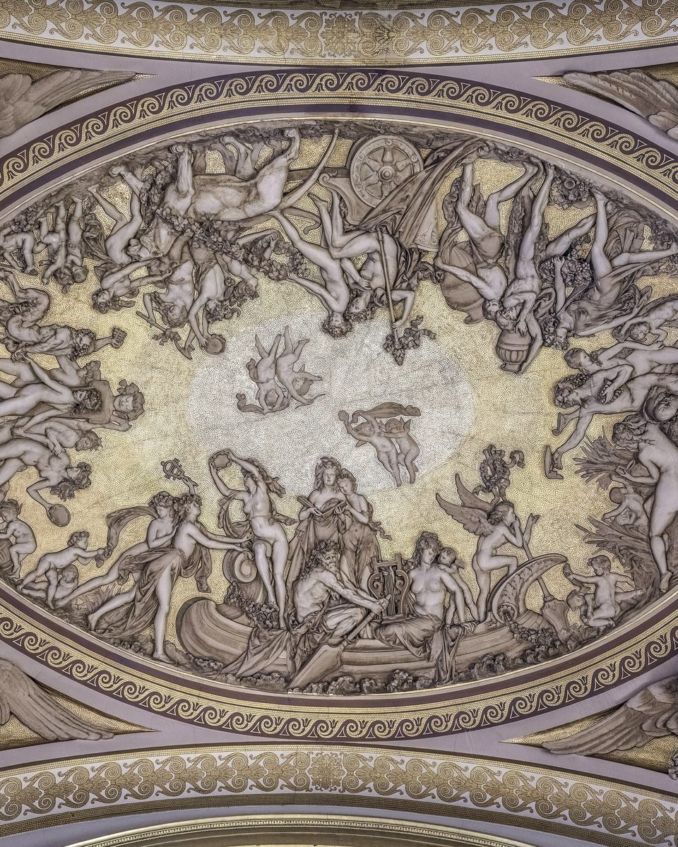 The painted ceiling of the Grande Galerie at the Louvre